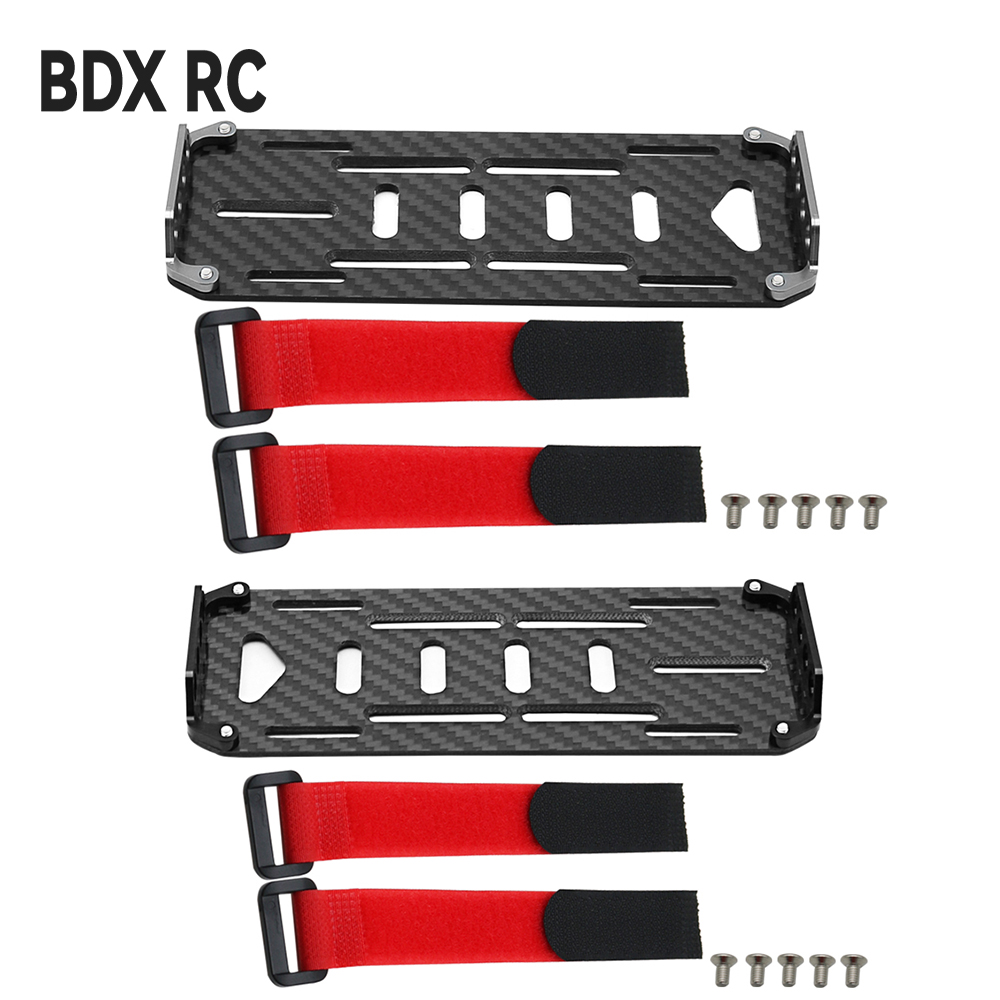 Drone Battery Strap - Pelat dudukan baterai serat karbon hitam,