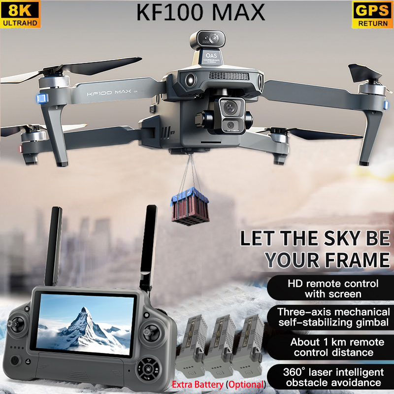 KF100 MAX Drone GPS Kamera 4K  - Drone Gimbal ulasan dan harga
